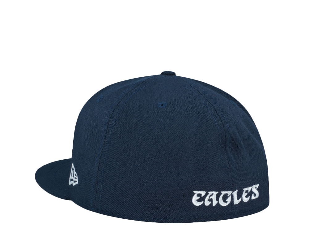 New Era Philadelphia Eagles Navy Throwback Prime Edition 59Fifty Fitted Hat