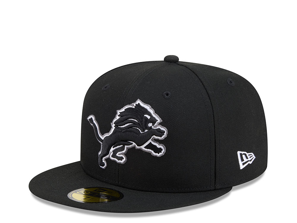 New Era Detroit Lions Color Basic Black 59Fifty Fitted Hat | 778