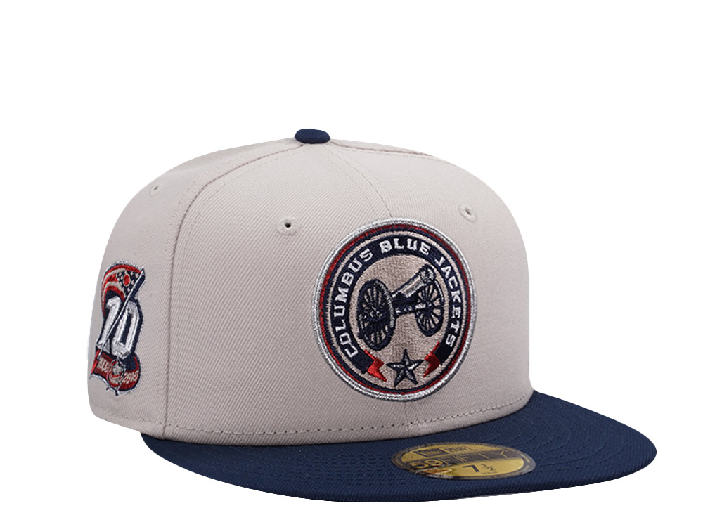 New Era Columbus Blue Jackets 10th Anniversary Stone Two Tone Edition 59Fifty Fitted Hat