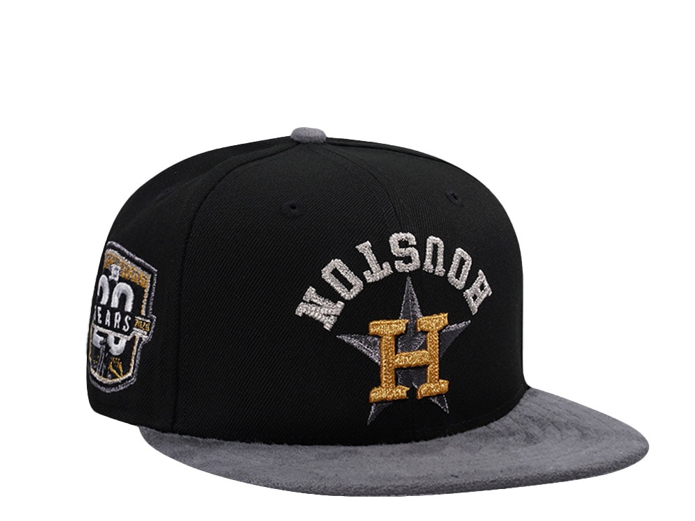 New Era Houston Astros 20th Anniversary Suede Black Two Tone Edition 59Fifty Fitted Hat