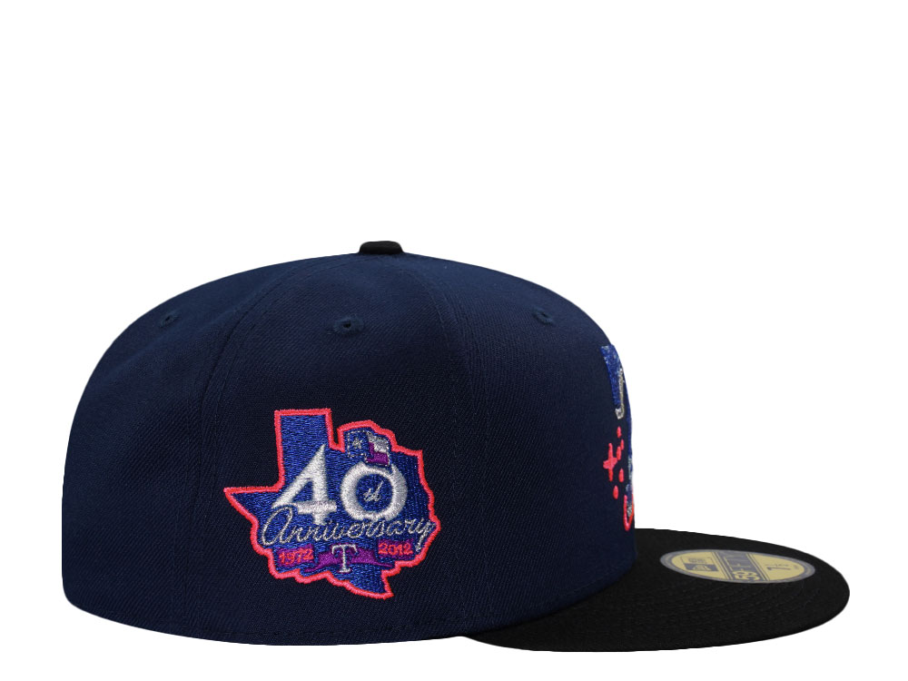 New Era Texas Rangers 40th Anniversary Navy Space Two Tone Edition 59Fifty Fitted Hat