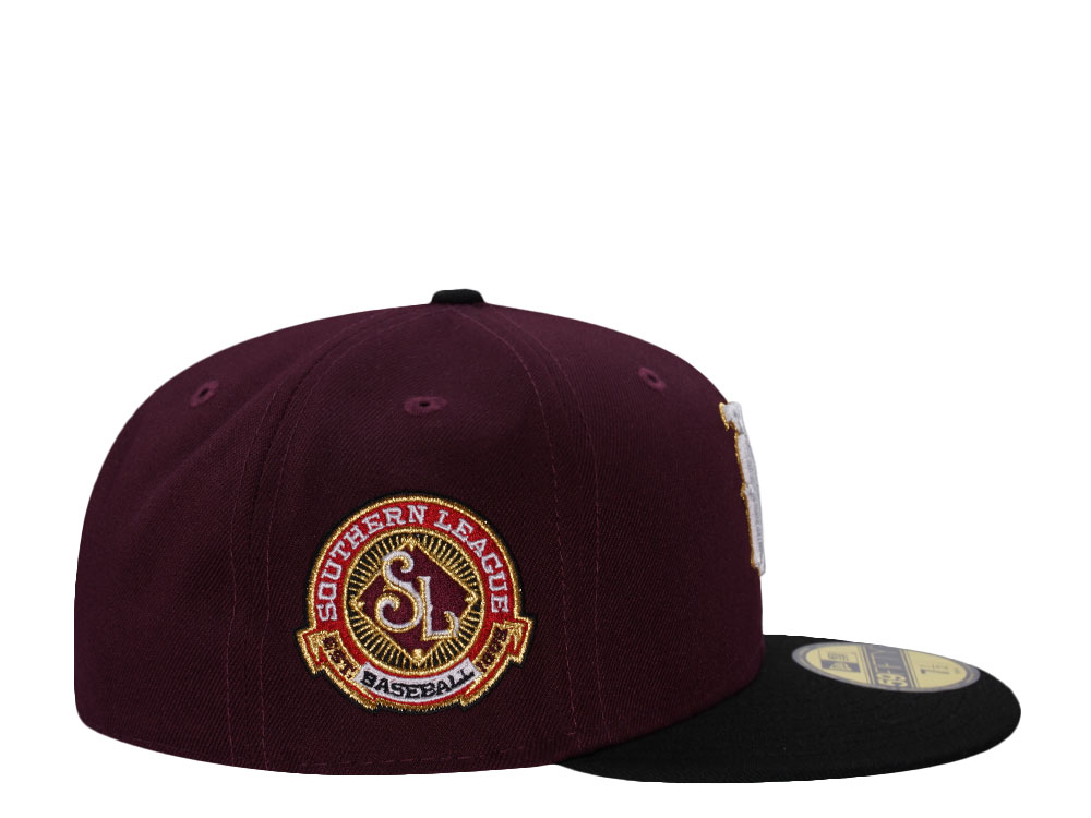 New Era Birmingham Barons Southern League Baseball Maroon Two Tone Edition 59Fifty Fitted Hat