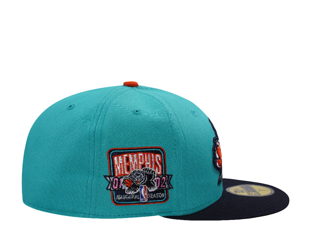 New Era Memphis Grizzlies Inaugural Season Teal Two Tone Edition 59Fifty Fitted Hat