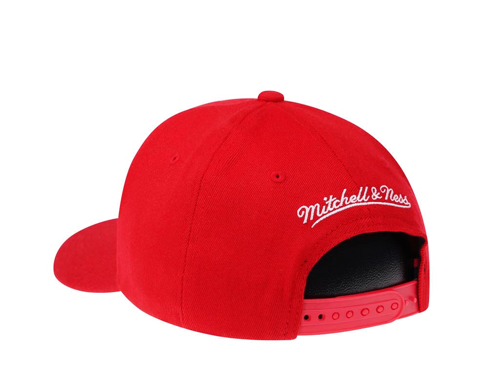 Mitchell & Ness Miami Heat Team Ground Red Line Solid Flex Teal Snapback Cap