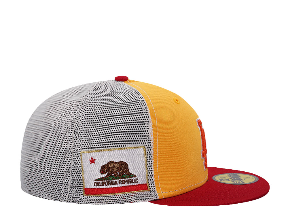 New Era Los Angeles Dodgers Beach Gold Two Tone Edition 59Fifty Trucker Fitted Hat