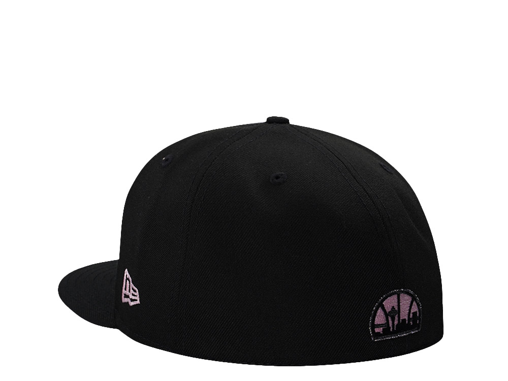New Era Seattle Supersonics 40th Anniversary Pink Black Prime Edition 59Fifty Fitted Hat