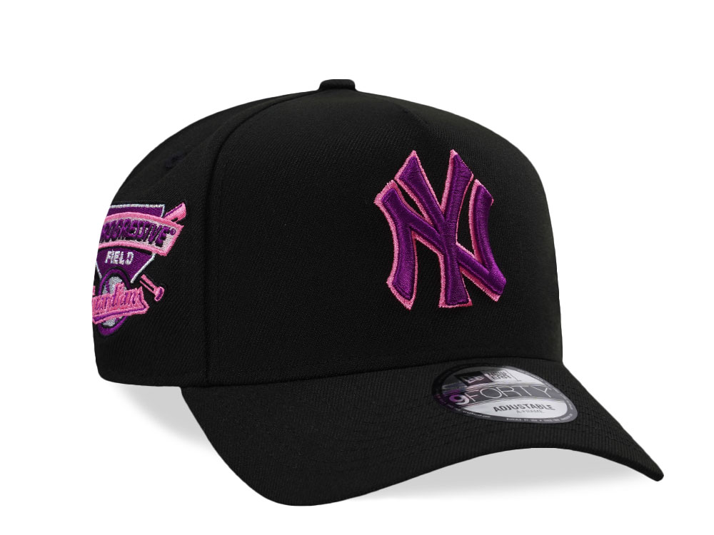 New Era New York Yankees World Series 1999 Magenta Black Prime Edition 9Forty A Frame Snapback Hat