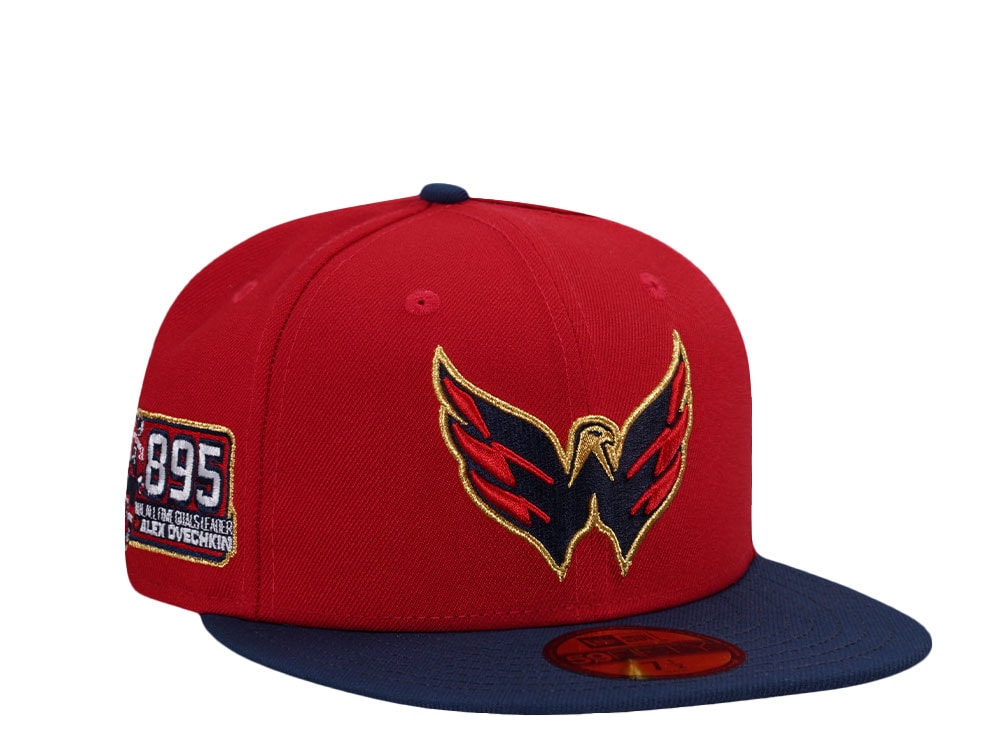 New Era Washington Capitals All Time Goals Ovechkin Red Two Tone Edition 59Fifty Fitted Hat