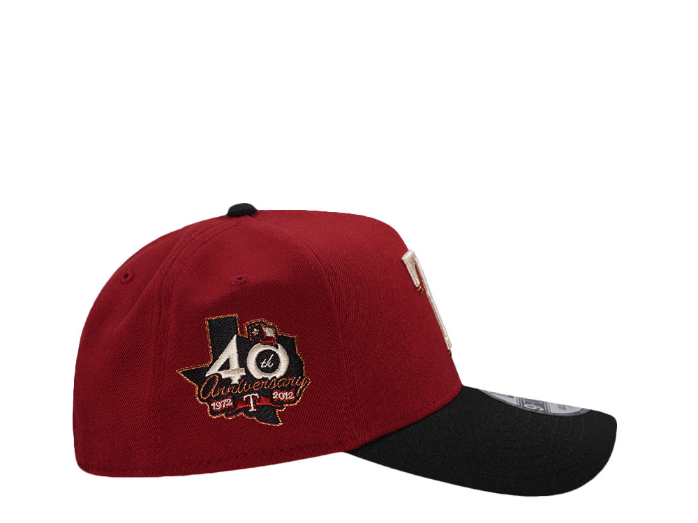 New Era Texas Rangers 40th Anniversary Red Two Tone Edition 9Forty A Frame Snapback Hat