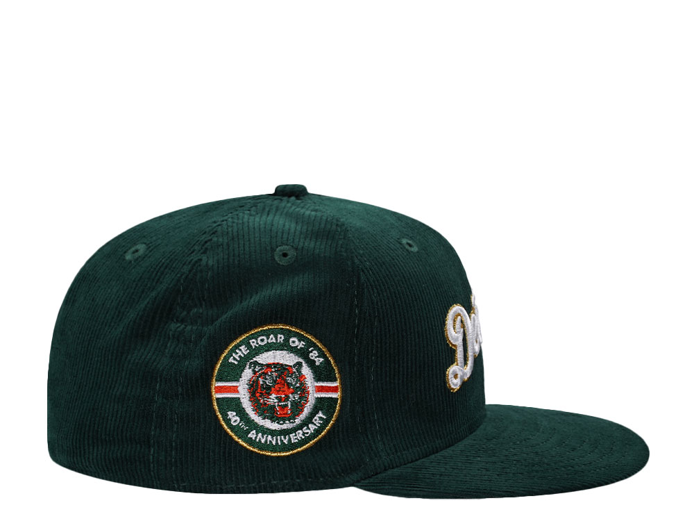 New Era Detroit Tigers 40th Anniversary Green Corduroy Prime Edition 59Fifty Fitted Hat
