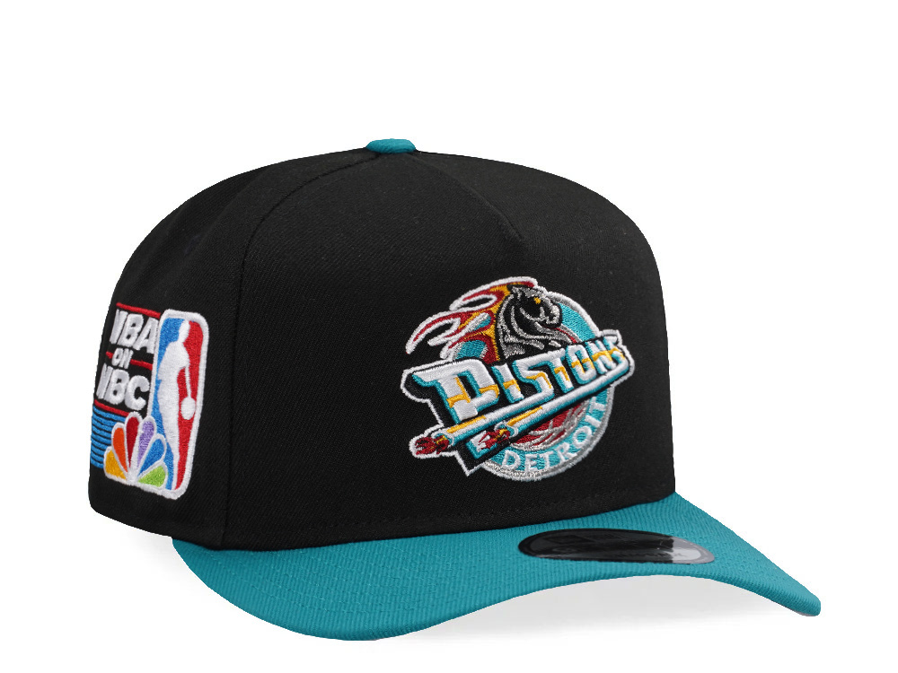 New Era Detroit Pistons NBA on NBC Black Two Tone Edition 9Fifty A Frame Snapback Hat