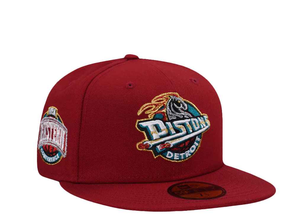 New Era Detroit Pistons Eastern Conference Red Prime Edition 59Fifty Fitted Hat