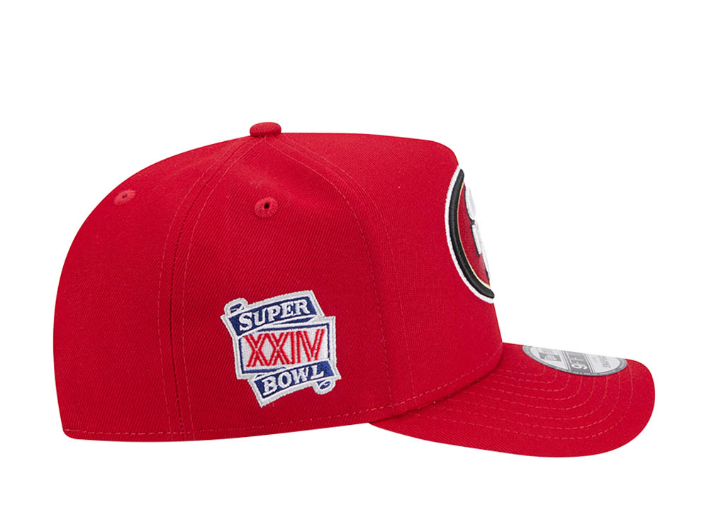 New Era San Francisco 49ers Super Bowl XXIV Red 9Fifty A Frame Snapback Hat