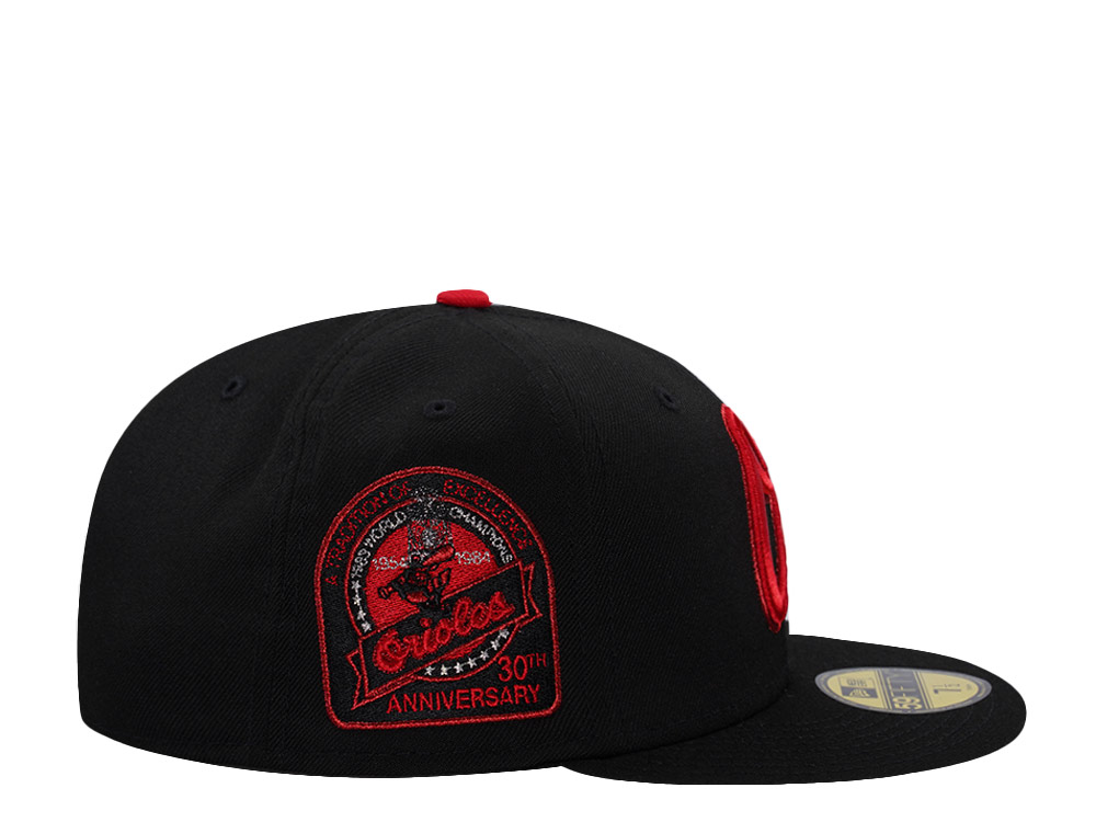 New Era Baltimore Orioles 30th Anniversary Black Prime Edition 59Fifty Fitted Hat