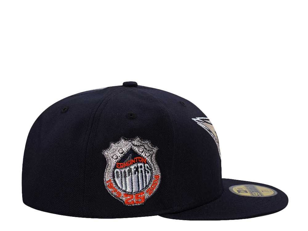 New Era Edmonton Oilers 25th Anniversary Navy Prime Edition 59Fifty Fitted Hat