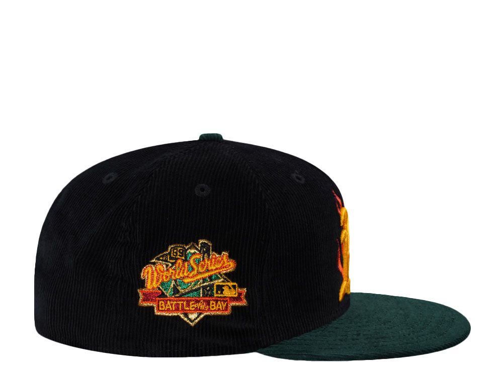 New Era Oakland Athletics World Series 1989 Corduroy Black Two Tone Edition 59Fifty Fitted Hat