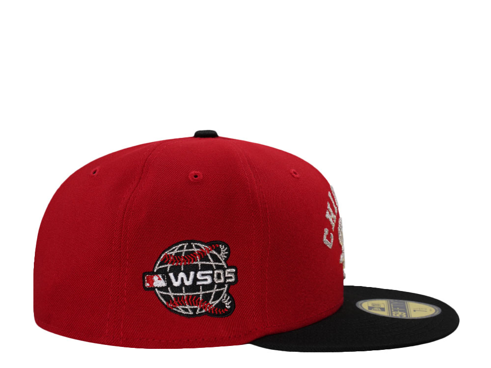 New Era Chicago White Sox World Series 2005 Scarlet Red Two Tone Edition 59Fifty Fitted Hat