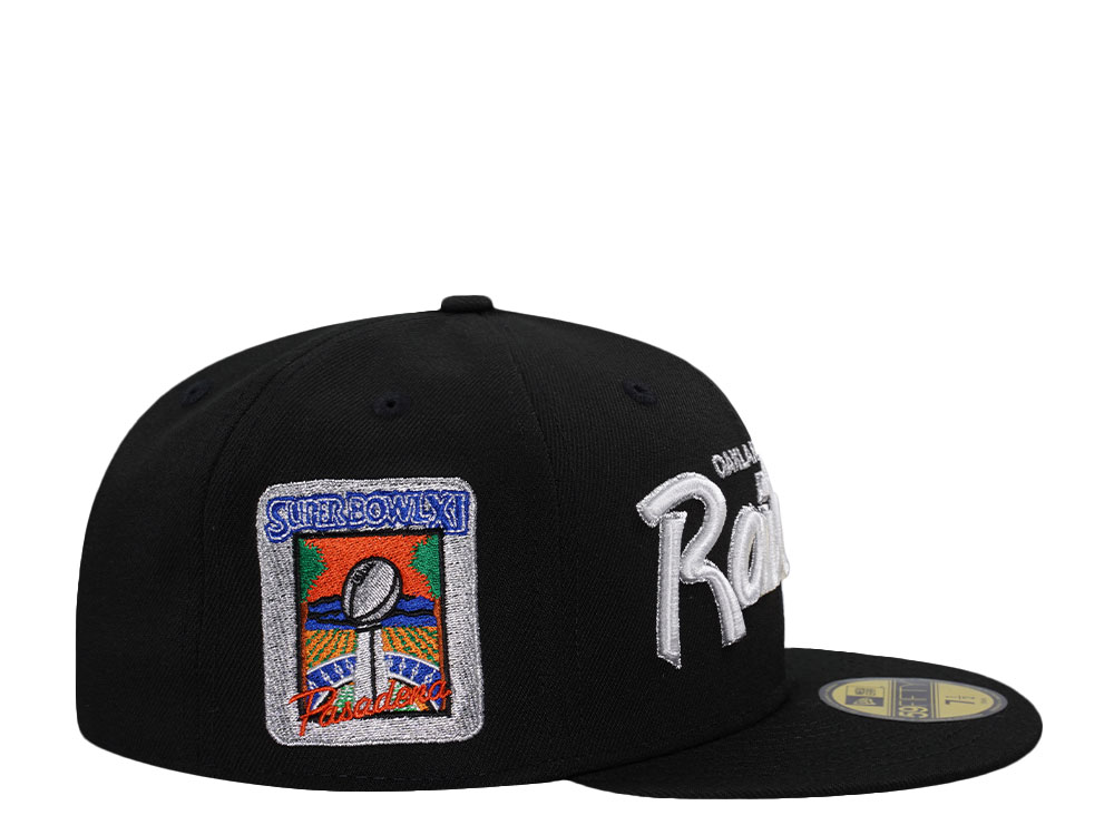 New Era Oakland Raiders Super Bowl XI Black Metallic Prime Edition  59Fifty Fitted Hat