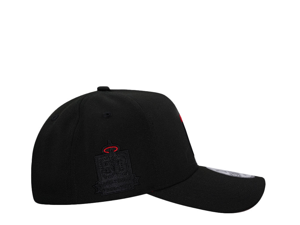 New Era Anaheim Angels 50th Anniversary Black And Red 9Forty A Frame Snapback Hat