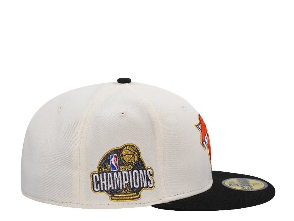 New Era New York Knicks NBA Champions 25-26 Chrome Two Tone Edition 59Fifty Fitted Hat