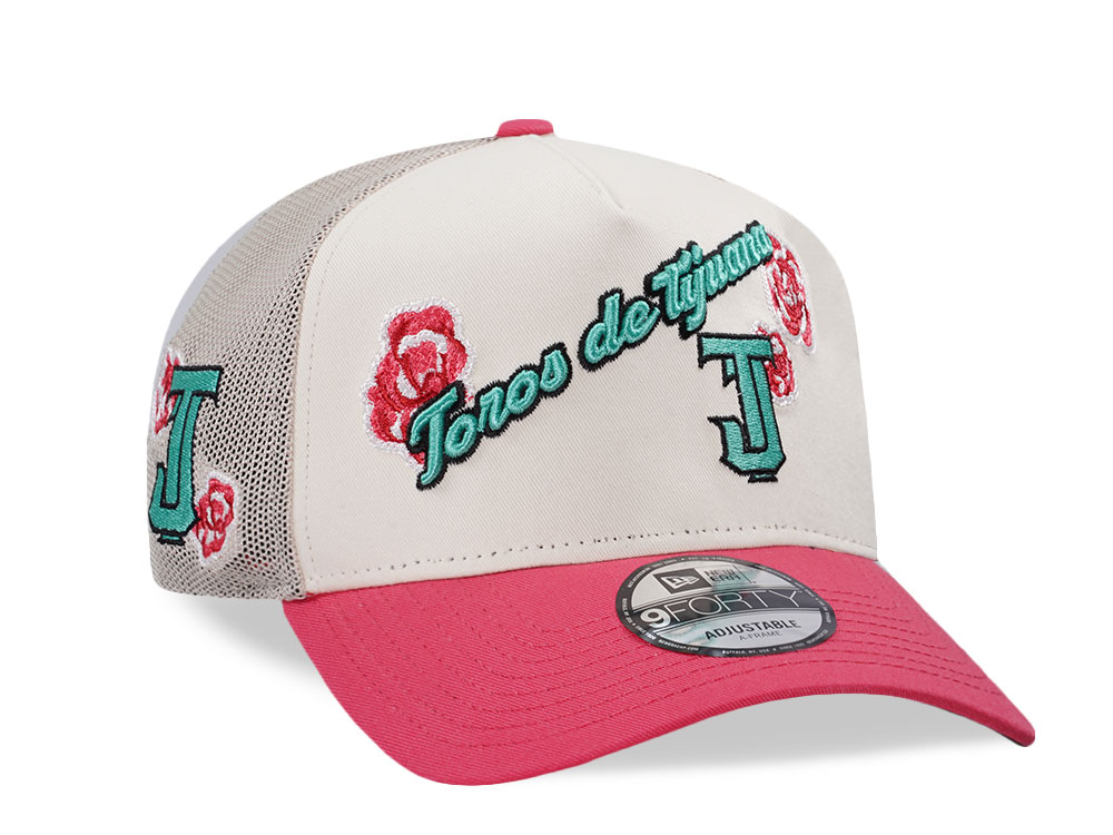 New Era Tijuana Toros Wordmark Mesh 9Forty A Frame Trucker Snapback Hat