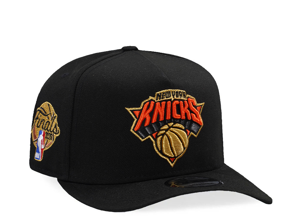 New Era New York Knicks NBA Finals 2026 Black Prime Edition 9Fifty A Frame Snapback Hat