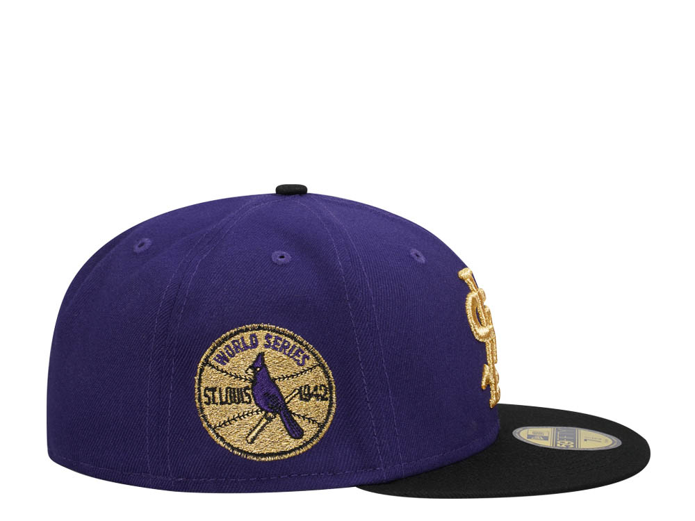Casquette New Era 59Fifty St Louis Cardinals – Séries Mondiales 2006, Violet, Taille 7 5/8