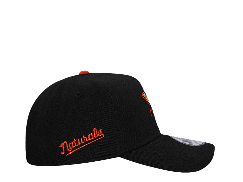 New Era Northwestern Arkansas Naturals Black Throwback A Frame 9Forty Snapback Hat