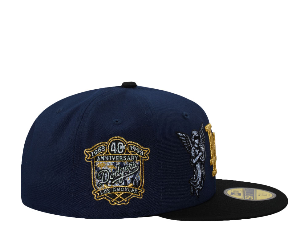 New Era Los Angeles Dodgers 40th Anniversary Angel Ocean Blue Two Tone Edition 59Fifty Fitted Hat