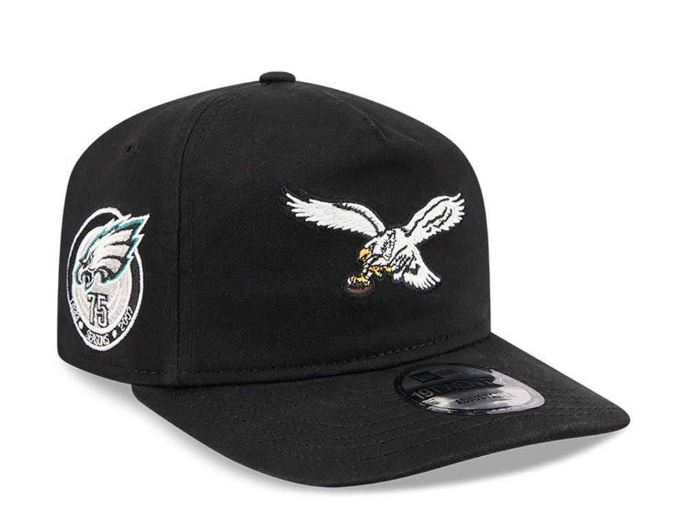 New Era Philadelphia Eagles 75th Anniversary Black 19Twenty Adjustable Snapback Hat