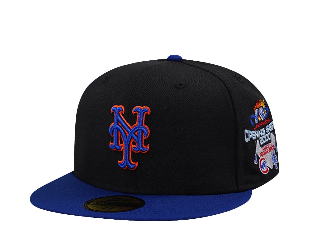 New Era New York Mets Japan Opening Series 2000 Wool Black Two Tone Edition 59Fifty Fitted Hat