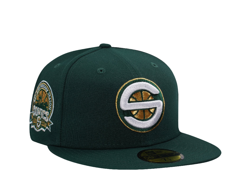 New Era Seattle Supersonics 40th Anniversary Dark Green Prime Edition 59Fifty Fitted Hat