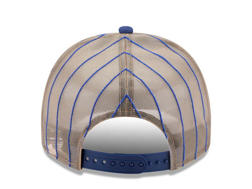 New Era Brooklyn Dodgers Arched Blue 9Fifty A Frame Trucker Snapback Hat
