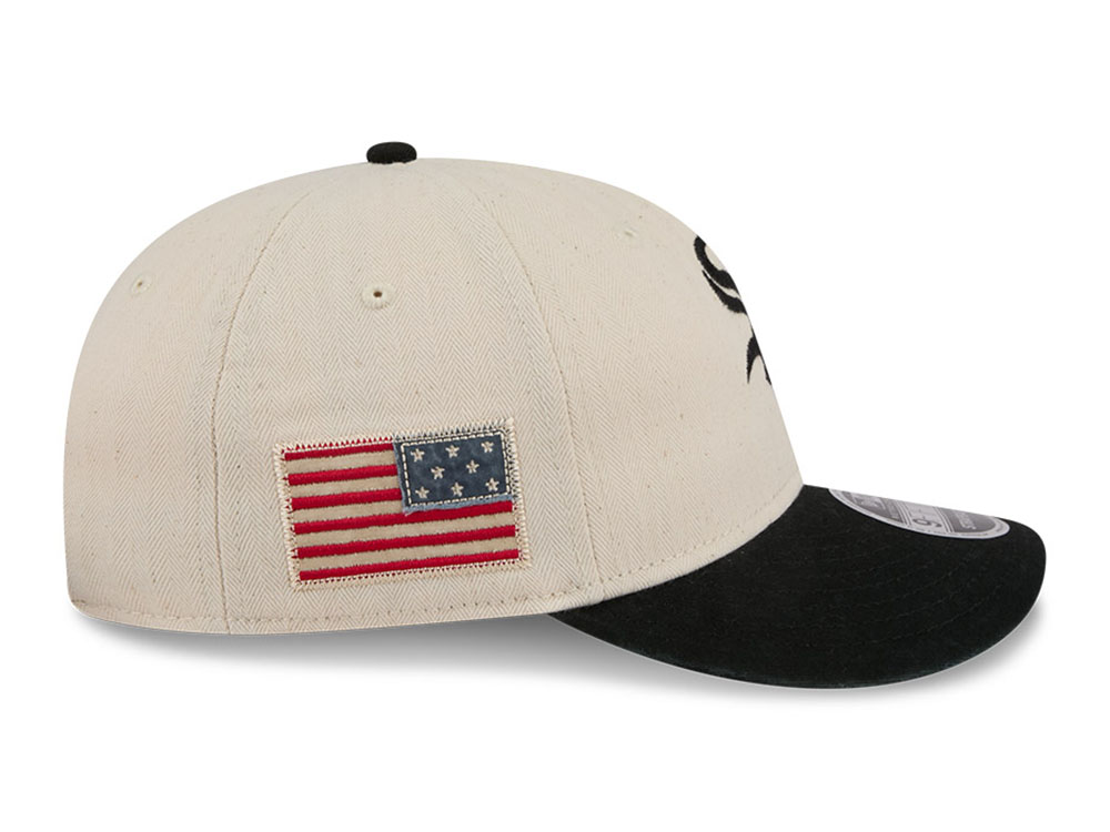 New Era Chicago White Sox Americana Herringbone Stone 9fifty Retro Crown Strapback Hat