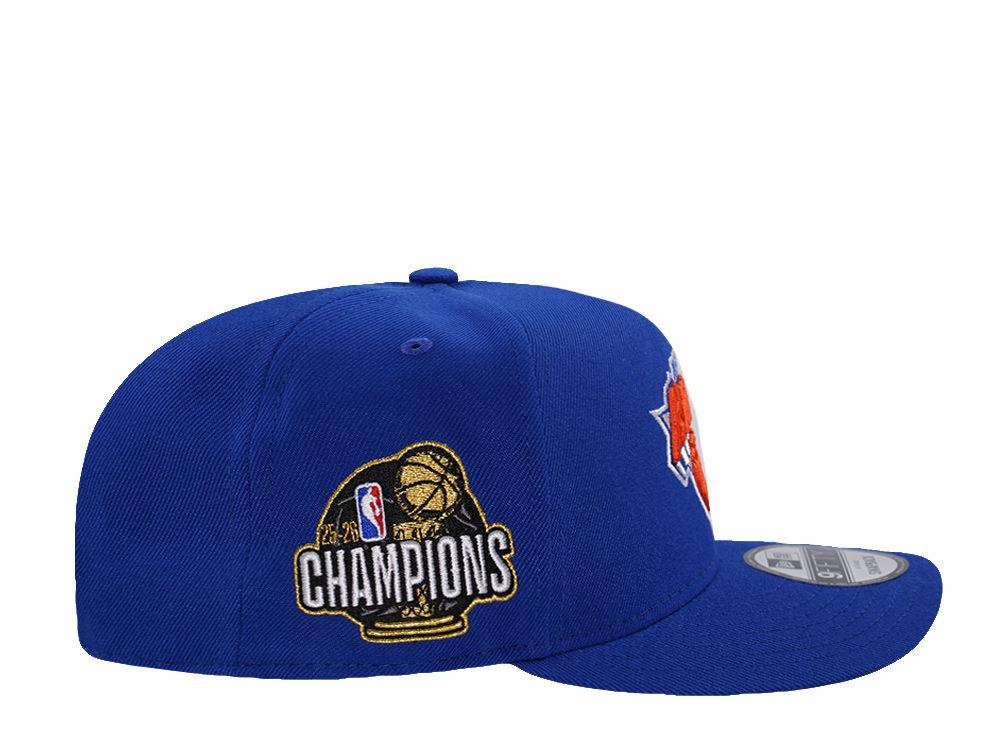 New Era New York Knicks NBA Champions 25-26 Blue Prime Edition 9Fifty A Frame Snapback Hat