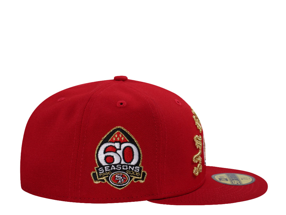 New Era San Francisco 49ers 60th Anniversary Scarlet Prime Edition 59Fifty Fitted Hat