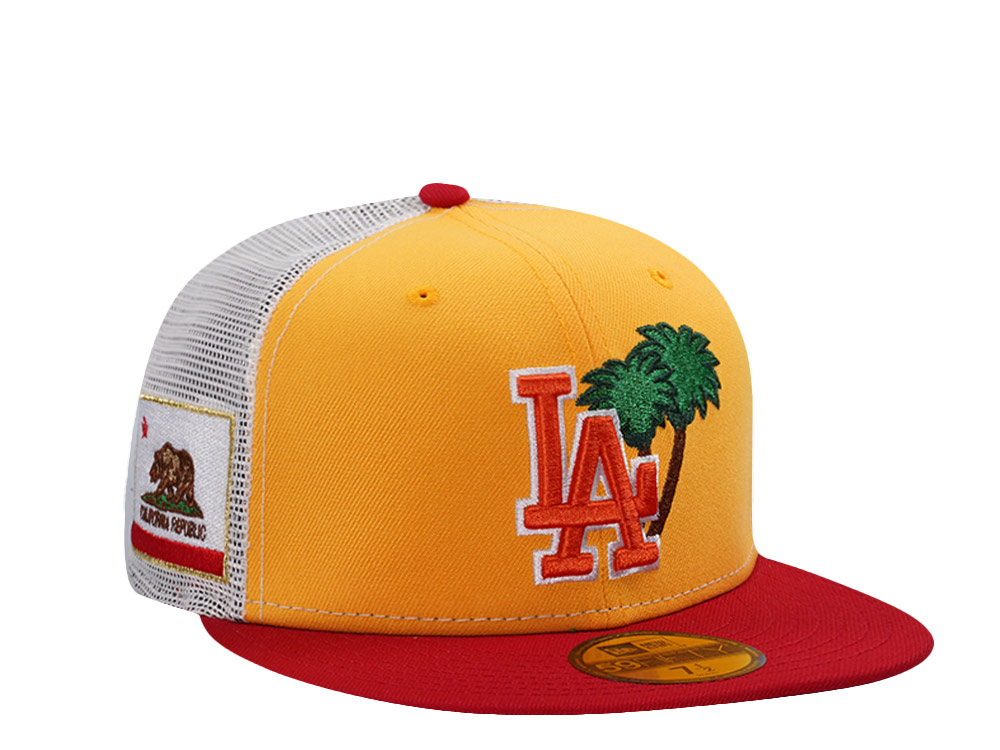 New Era Los Angeles Dodgers Beach Gold Two Tone Edition 59Fifty Trucker Fitted Hat