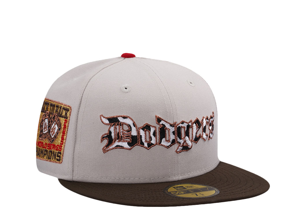 New Era Los Angeles Dodgers World Series 2025 Stone Two Tone 59Fifty Fitted Hat