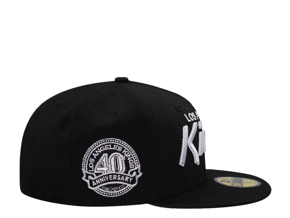 New Era Los Angeles Kings 40th Anniversary Script Prime Edition 59Fifty Fitted Hat