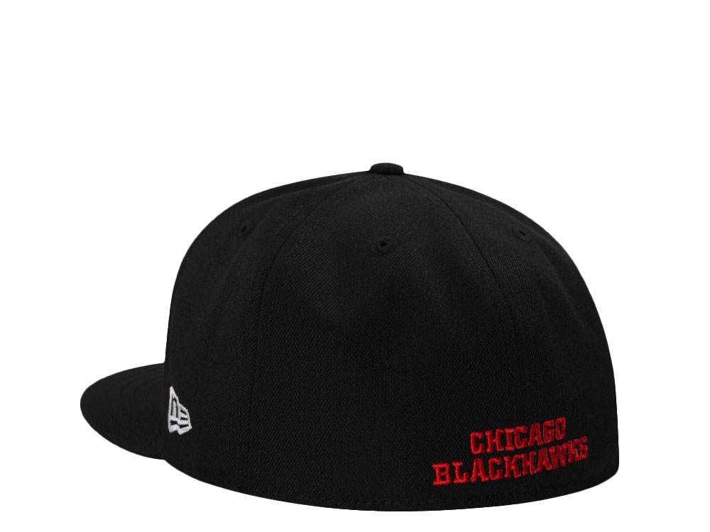 New Era Chicago Blackhawks Black Classic 59Fifty Fitted Hat
