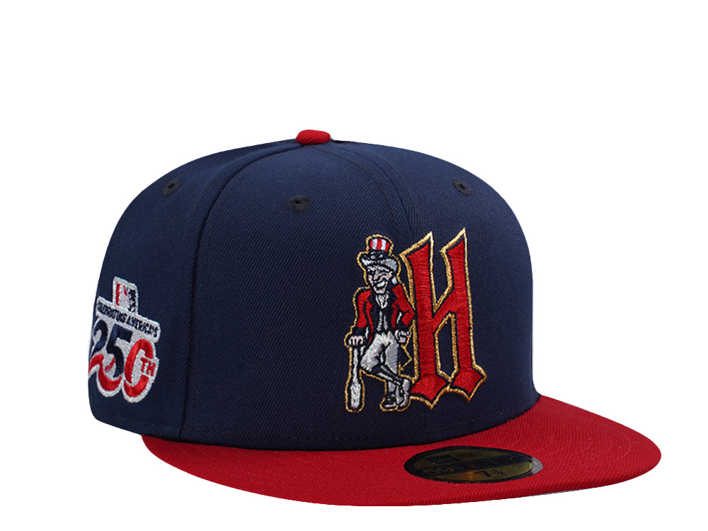 New Era Harrisburg Senators 250th Anniversary Ocean Blue Two Tone Edition 59Fifty Fitted Hat