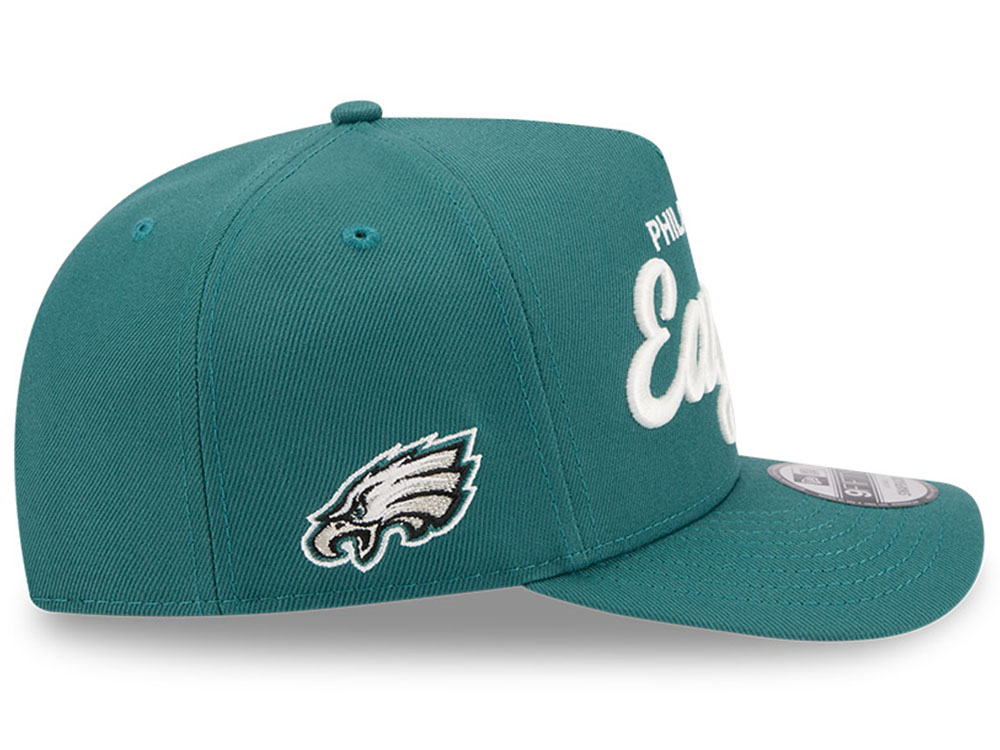 New Era Philadelphia Eagles Local Play Green 9Fifty A Frame Snapback Hat
