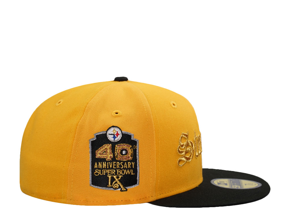 New Era Pittsburgh Steelers 40th Anniversary Gold Two Tone Edition 59Fifty Fitted Hat