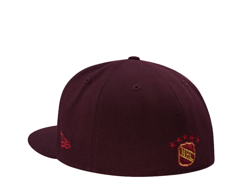 New Era Toronto Maple Leafs 50th Anniversary Maroon Throwback Edition 59Fifty Fitted Hat