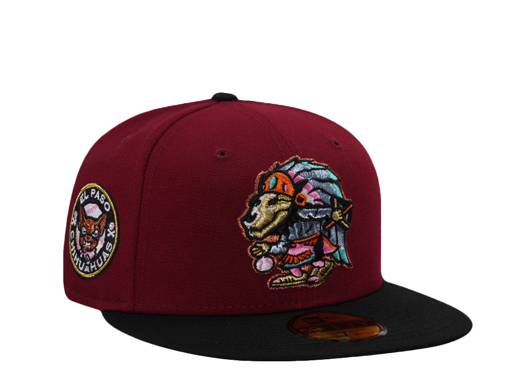New Era El Paso Chihuahuas Card Red Two Tone Edition 59Fifty Fitted Hat