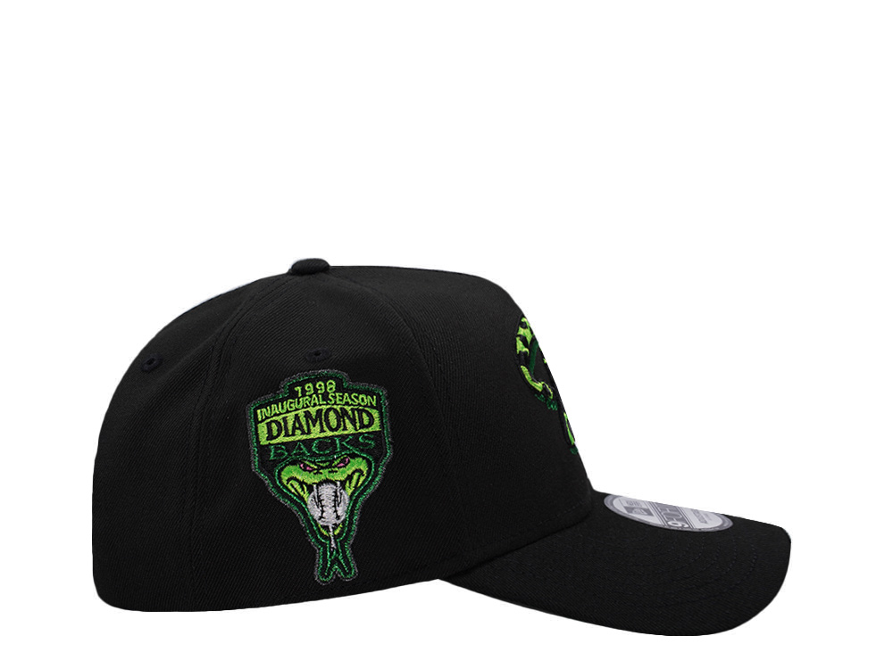New Era Arizona Diamondbacks Inaugural Season 1998 Black Prime Edition 9Forty A Frame Snapback Hat