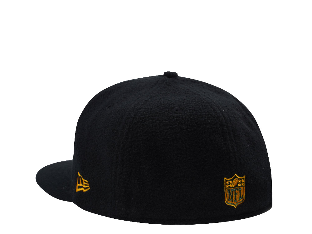 New Era Green Bay Packers 75th Anniversary Black Prime Fleece Edition 59Fifty Fitted Hat
