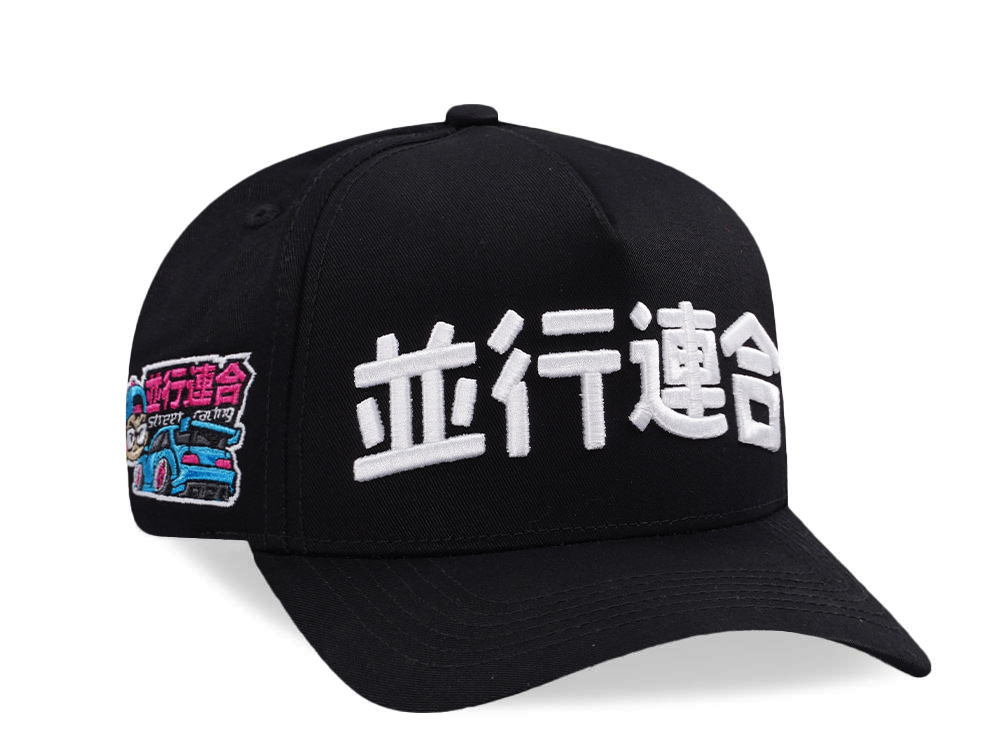 Parallel Union Japan Street Racing Kanji Script Black Prime Edition Snapback Hat
