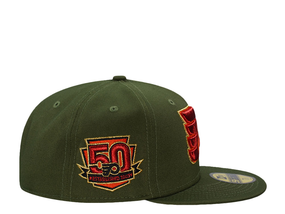 New Era Philadelphia Flyers 50th Anniversary Green Prime Edition 59Fifty Fitted Hat