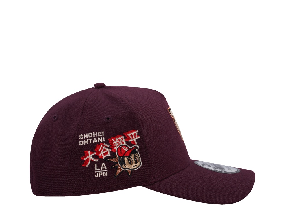 New Era Los Angeles Dodgers Ohtani Maroon Prime Edition 9Forty A Frame Snapback Hat